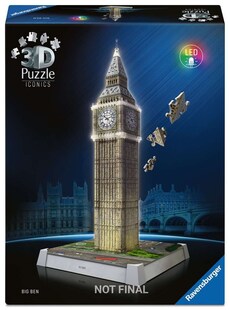 Ravensburger Spiel 3D Puzzle Iconics: Big Ben - mit Licht 