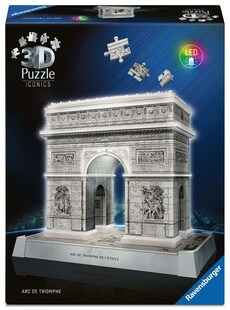 Ravensburger Spiel 3D Puzzle Iconics: Triumphbogen Paris - mit Licht 