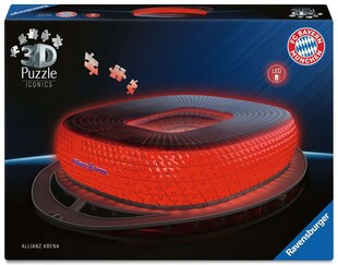 Ravensburger Spiel 3D Puzzle Iconics: Allianz Arena - mit Licht 