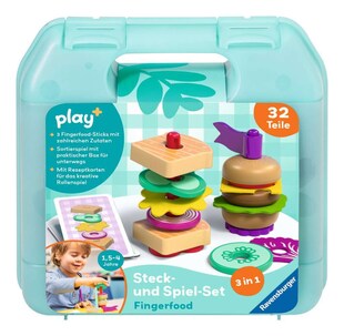 Ravensburger Spiel Play+ Steck- und Spiel-Set: Fingerfood - ab 1,5 Jahre 