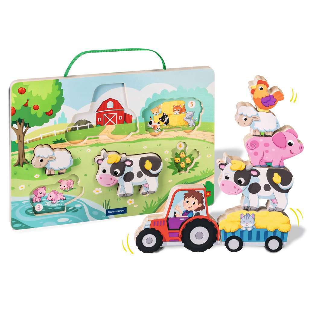 Ravensburger Spiel Magnetisches Holz-Z&auml;hl-Puzzle: Bauernhof 