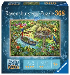 Ravensburger Spiel Kinderpuzzle 368 Teile - EXIT Puzzle Kids Die Dschungelexpedition 