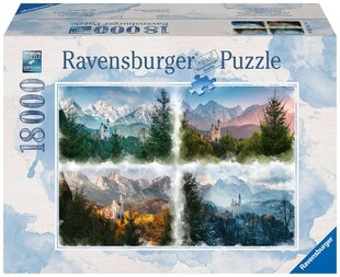 Ravensburger Spiel Erwachsenenpuzzle 18000 Teile - Märchenschloss in 4 Jahreszeiten 