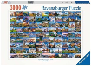 Ravensburger Spiel Erwachsenenpuzzle 3000 Teile - 99 Beautiful Places in Europe 