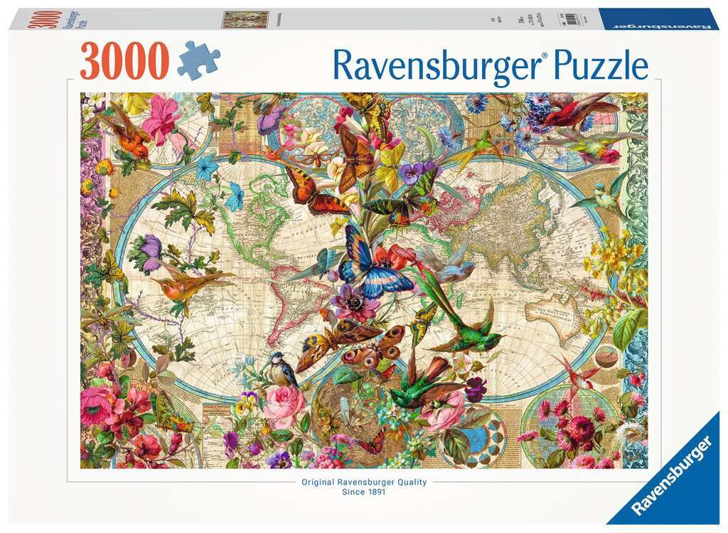 Ravensburger Spiel Weltkarte mit Schmetterlingen 