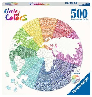 Ravensburger Spiel Erwachsenenpuzzle 500 Teile - Circle of Colors - Mandala 
