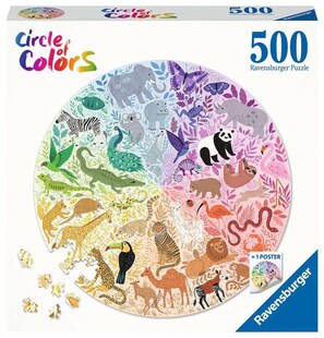 Ravensburger Spiel Erwachsenenpuzzle 500 Teile - Circle of Colors - Tiere 