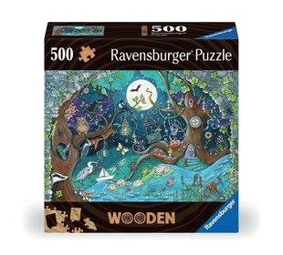 Ravensburger Spiel WOODEN Puzzle - Fantasy Forest - Holzpuzzle für Erwachsene mit 500 Teilen 