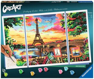 Ravensburger Spiel CreArt Premium Triptychon - Spiegelbild von Paris 