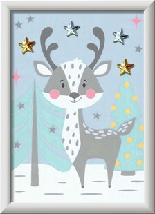 Ravensburger Spiel CreArt, Malen nach Zahlen Kinder - Niedlicher Hirsch 