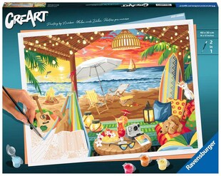 Ravensburger Spiel CreArt Adults Premium - Gemütliche Strandhütte 