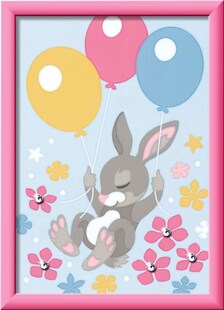 Ravensburger Spiel CreArt, Malen nach Zahlen Kinder - Fliegendes Häschen 