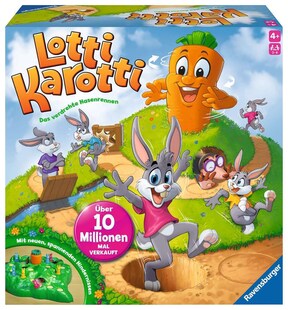 Ravensburger Spiel Lotti Karotti - Aktionsspiel Laufspiel Wettlaufspiel für Kinder ab 4 Jahre 