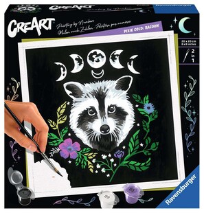 Ravensburger Spiel CreArt Adults Trend - Pixie Cold: Waschbär 