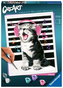 Ravensburger Spiel CreArt Adults Trend - Singende Katze 