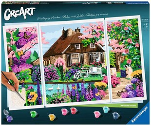 Ravensburger Spiel CreArt Premium Triptychon - Zauberhaftes Cottage 