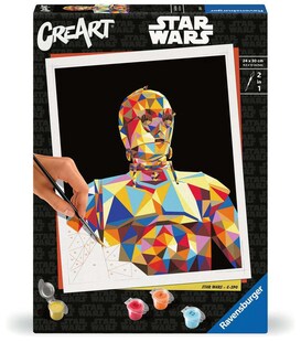 Ravensburger Spiel CreArt, Malen nach Zahlen Adults Trend Star Wars - C-3PO 