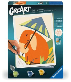 Ravensburger Spiel CreArt, Malen nach Zahlen Hello Baby - Elefant 