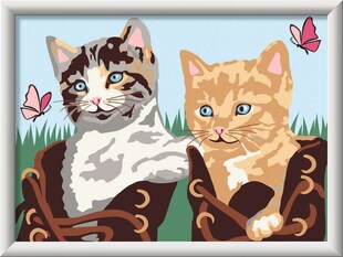 Ravensburger Spiel CreArt, Malen nach Zahlen Kinder - Kätzchen in Stiefeln 