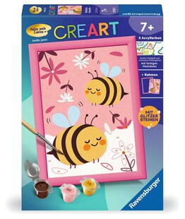 Ravensburger Spiel CreArt, Malen nach Zahlen Kinder - Niedliche Hummeln 