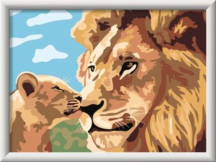 Ravensburger Spiel CreArt, Malen nach Zahlen Kinder - Löwe mit Baby 