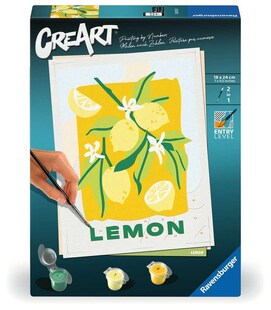 Ravensburger Spiel CreArt, Malen nach Zahlen Adults Trend - Zitronen 