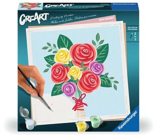 Ravensburger Spiel CreArt, Malen nach Zahlen Adults Trend - Rosenstrauß 