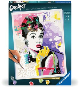 Ravensburger Spiel CreArt, Malen nach Zahlen Adults Premium - Audrey Hepburn 