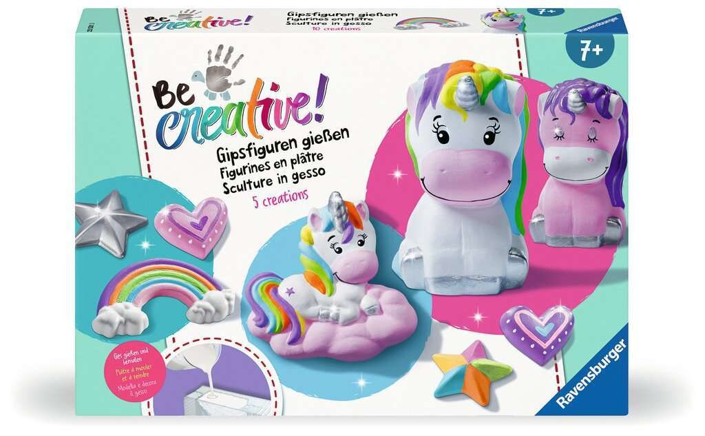 Spiel Bastelset Gipsgießen Einhorn