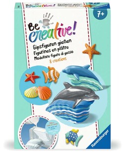 Ravensburger Spiel BeCreative Midi - Bastelset DIY Gipsfiguren gießen Delfine 