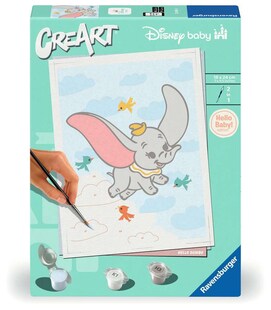 Ravensburger Spiel CreArt, Malen nach Zahlen Hello Baby Disney Baby - Dumbo 