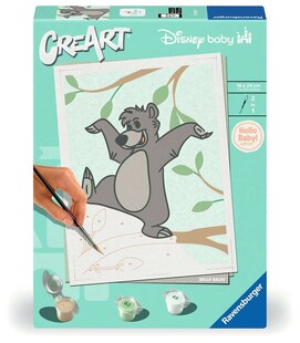 Ravensburger Spiel CreArt, Malen nach Zahlen Hello Baby Disney Baby - Baloo 