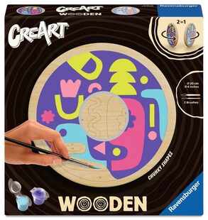Ravensburger Spiel CreArt, Malen nach Zahlen Wooden - Eckige Formen 