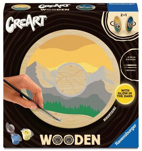 Ravensburger Spiel CreArt, Malen nach Zahlen Wooden - Mountains 