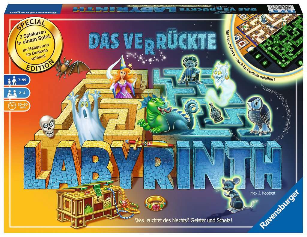 Ravensburger Spiel Das verr&uuml;ckte Labyrinth - Glow in the Dark 