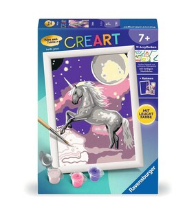 Ravensburger Spiel CreArt, Malen nach Zahlen Kinder - Einhorn 