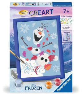 Ravensburger Spiel CreArt, Malen nach Zahlen Kinder Disney Die Eiskönigin 2 - Fröhlicher Olaf 