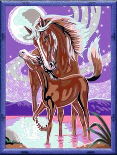 Ravensburger Spiel CreArt, Malen nach Zahlen Kinder - Pferdegeflüster 