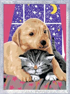 Ravensburger Spiel CreArt, Malen nach Zahlen Kinder - Flauschige Freunde 