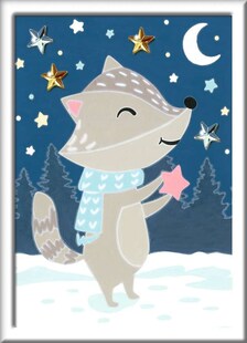 Ravensburger Spiel CreArt, Malen nach Zahlen Kinder - Gute Nacht, kleiner Dachs! 
