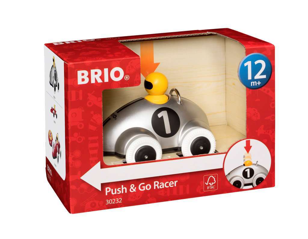 BRIO Spiel Push & Go Rennwagen Silber Edition 