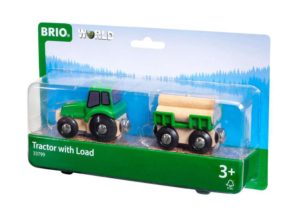 BRIO Spiel Traktor mit Holz-Anh&auml;nger 