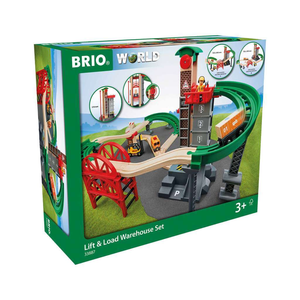 BRIO Spiel Gro&szlig;es Lagerhaus-Set mit Aufzug 