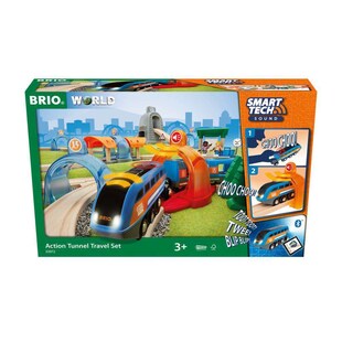 BRIO Spiel BRIO Smart Tech Sound - Action Tunnel Reisezug Set 
