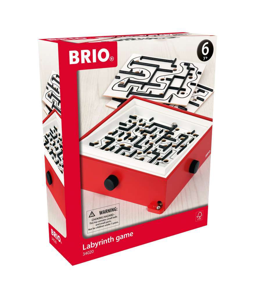 BRIO Spiel Labyrinth mit &Uuml;bungsplatten, rot 
