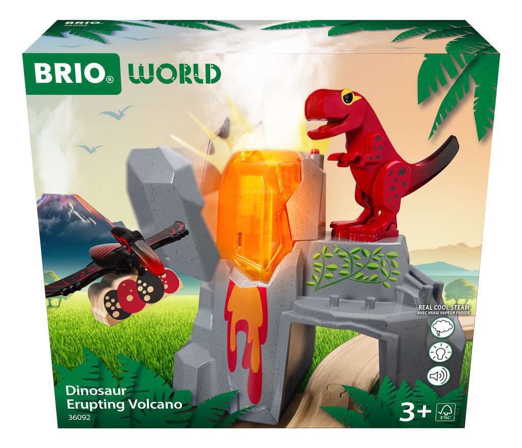 BRIO Spiel Dinosaurier-Vulkan mit Ausbruchsfunktion 