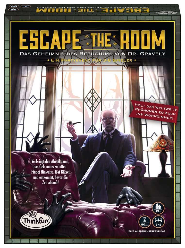 Thinkfun Spiel Escape the Room: Das Geheimnis des Refugiums von Dr. Gravely 