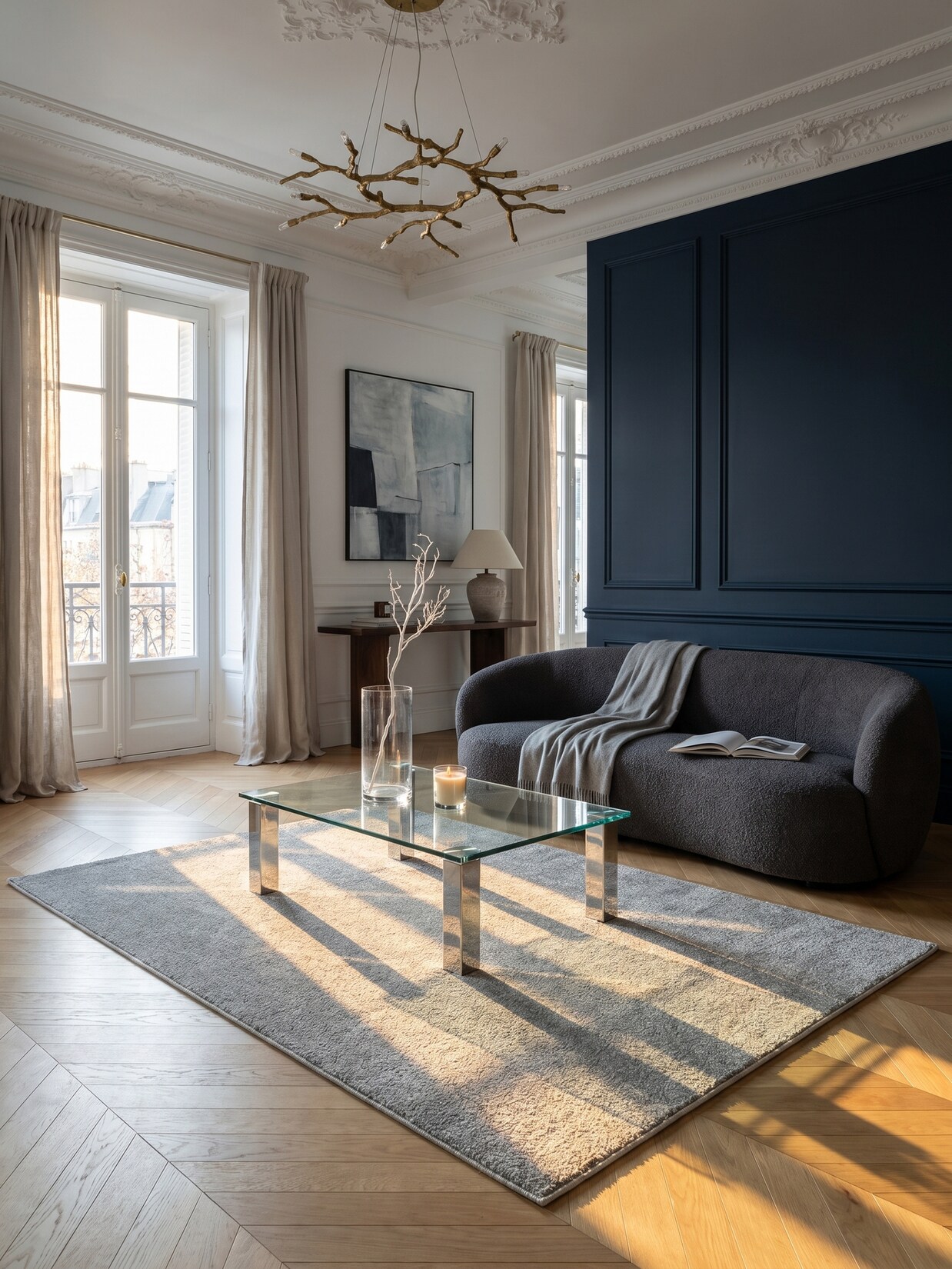 Teppich Kurzflor MAIN in Creme, einfarbig, 160 x 230 cm