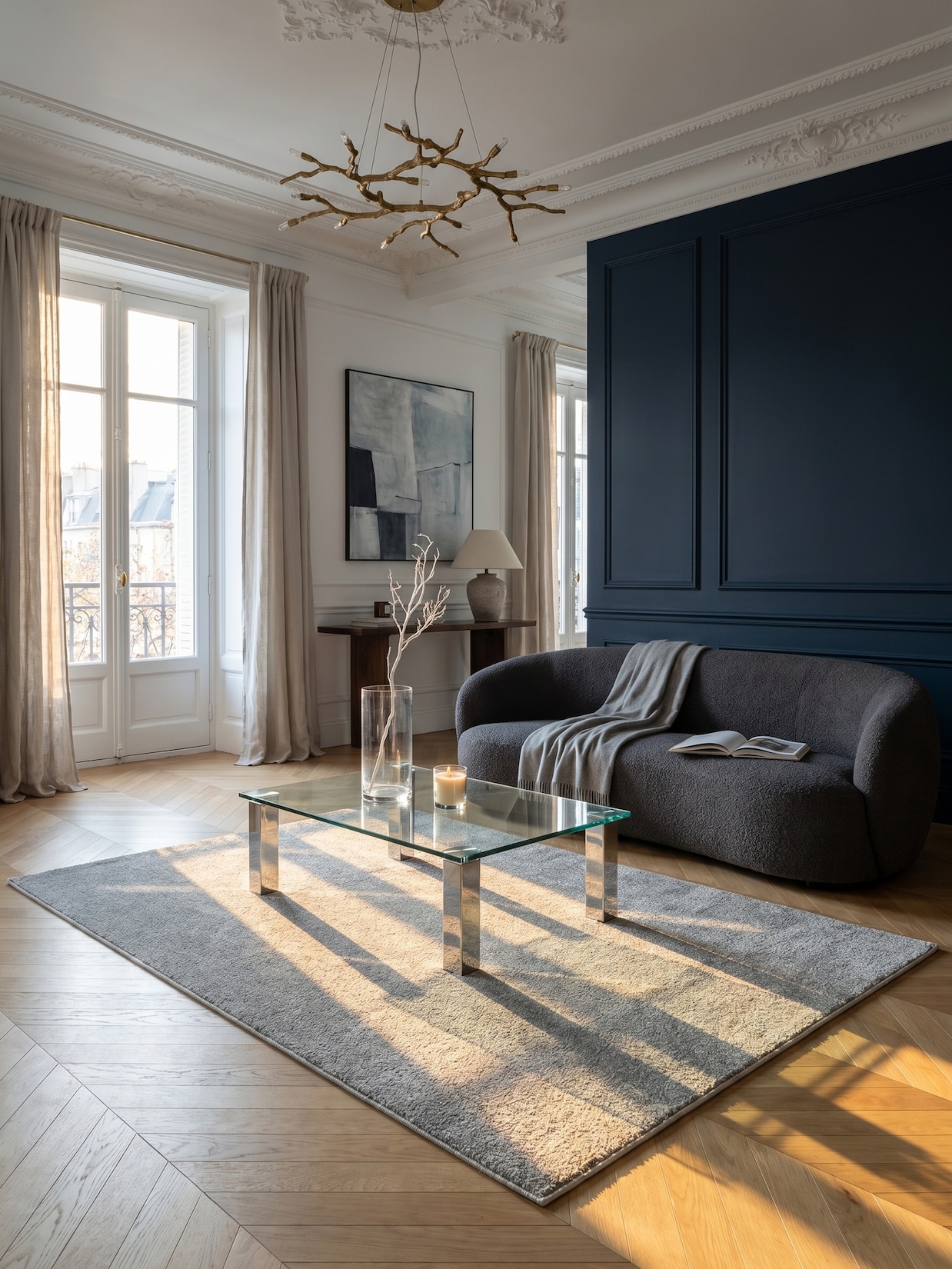 Teppich Kurzflor MAIN in Creme, einfarbig, 240 x 340 cm