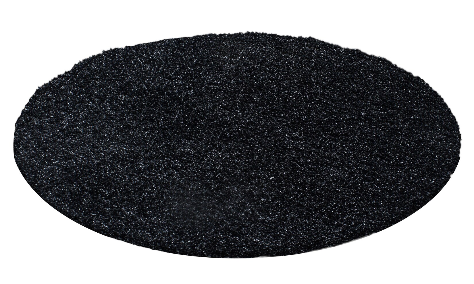 Teppich Hochflor RHEIN in Anthrazit, einfarbig, Ø 160 cm